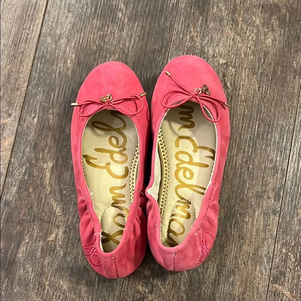 Sam Edelman Pink Suede Ballet Flats